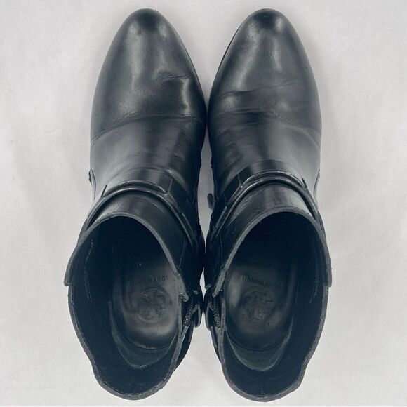 Black Leather Ankle Boots - Picture 9 of 16